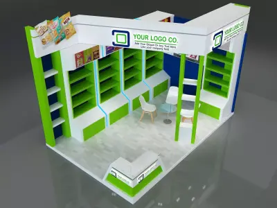 Booth Exhibition Stand a622b 3D model