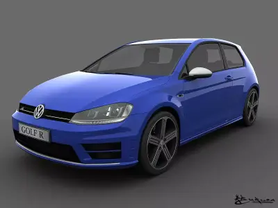 Volkswagen Golf R 3 doors 2014 3D model