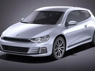 Volkswagen Scirocco 2015 VRAY 3D model