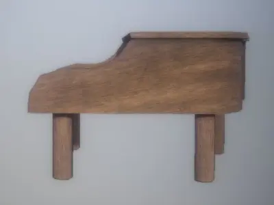 Low Poly Toy Piano PBR Low-poly 3D model