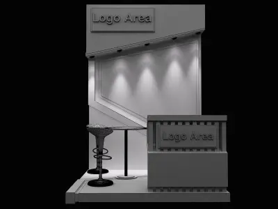 Booth Exhibition Stand a349b  3D model