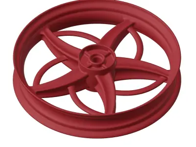 Plastic Cruiser Motorcycle Rim Toy 3D model