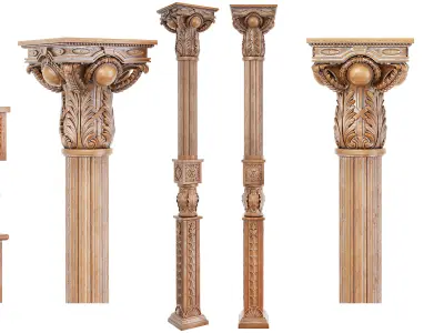 Classic column 02 3D model