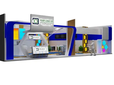  Booth Exhibition Stand a480b 3D model