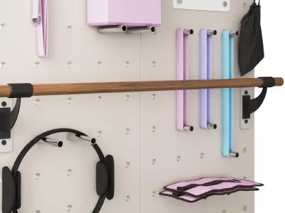 Home Fitness Set Pink 3D model