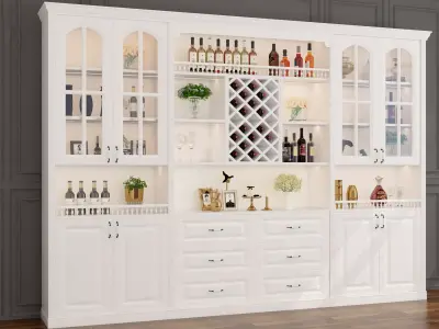 Wine cabinet Rack Cellar 3D model