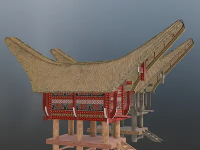 Tongkonan Low-poly 3D model