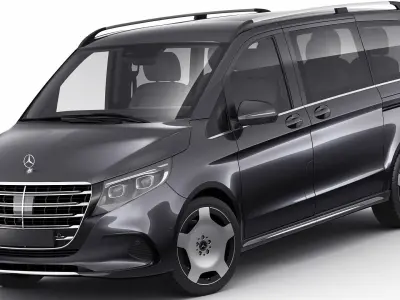 Mercedes Benz V-class 2024 exclusive line 3D model