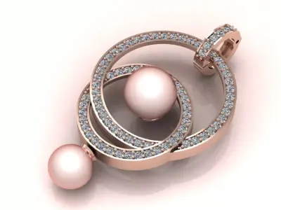 Orbital Galaxy Pendant jewelry 3D model - for Her 3D print model