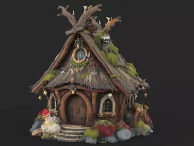 Fantasy Cottage High Detail 3D model