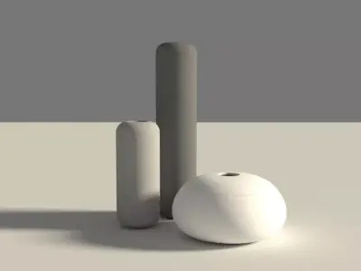 round theme vase a6 3D model
