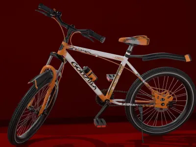 Single Speed Mountain Bike MTB Cycle 3D Model 3D model