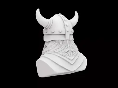 Viking Warrior Bust 3D Print Model 3D print model