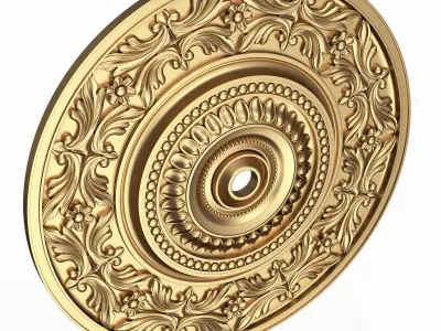 Ceiling Rosette 010 Low-poly 3D model