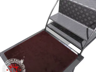 Lions circus metal podium 3D model