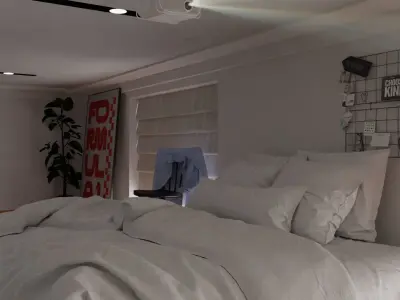 Aesthic Loft Apartment 3D model