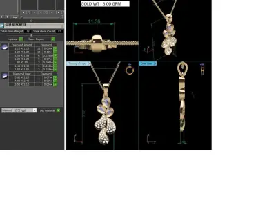 Pendant for Women 3dm STL FBX OBJ Render Details 3D print model purchase