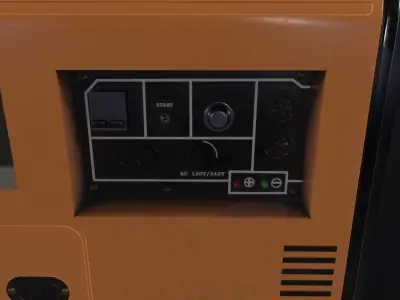 Diesel Generator 3D Model Low-poly 3D model