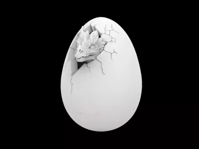Dragon Egg Sculpture 3D Print Model 3D print model