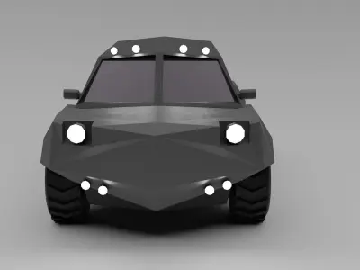 armored car model Low-poly 3D model