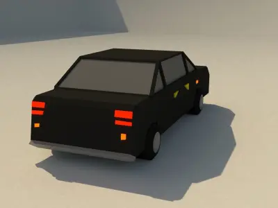 Low-Poly Limosine Rig Low-poly 3D model