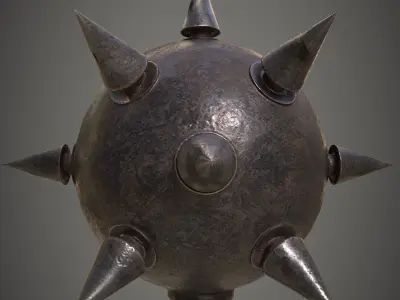 Medieval Mace Low-poly 3D model