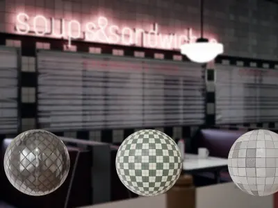 80s Coffee Scene 3D model