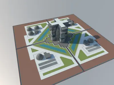 First Vertical City On Mars 3D model