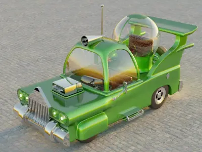 Car Homer Simpson 3D 3D model