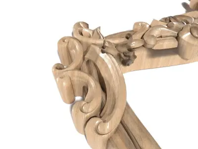 Frame-017 ornate frame 3D model