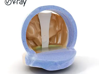 Circular Waterfall Rock Model Pack for Immersive Environments Low-poly 3D model