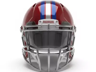 Professional American Football Helmet Low-poly 3D model