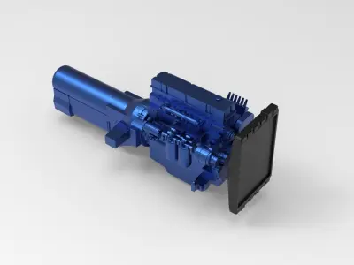 Free 3D printable model ENGINE old Truck  Free 3D print model