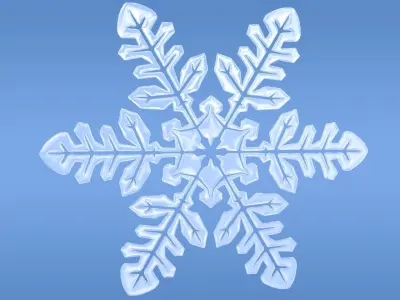 Snowflakes set v1 3D model