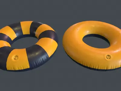 Inflatable Ring PBR Game Ready Low-poly 3D model