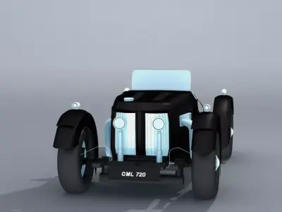 Aston Martin Ulster 1935  Low-poly 3D model