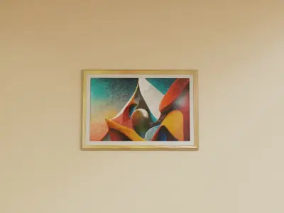 Framed Artwork Abstract Geometric 8 3D model