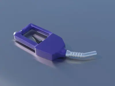 Gas Station Pump Nozzle Low-poly 3D model
