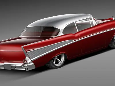 Chevrolet BelAir 1957 custom lowrider 3D Model 3D model