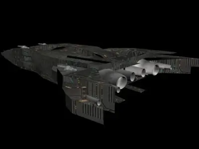 Futuristic Sci-Fi Spacecraft  Free low-poly 3D model