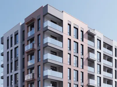 residential building Low-poly 3D model