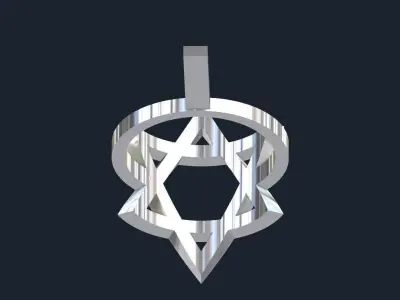 Ring Star of David 3D print model