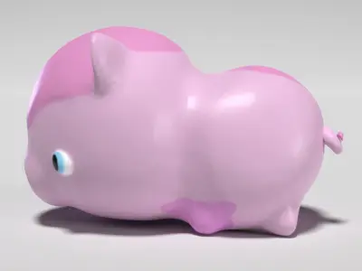 Cute Pig 3D model