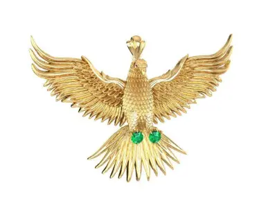 Eagle Wings Pendant 3D Model for Jewelry Design 1574 3D print model