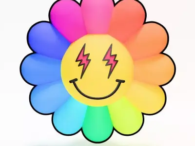  Balvin x Takashi Murakami Flower toy 3D print model