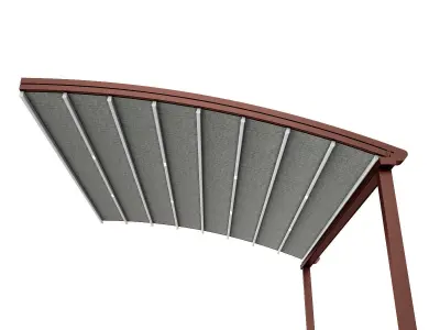 Motorized Pergola 2 bronze patina rust 3D model