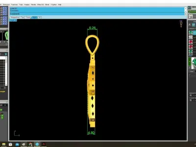 luxury diamond cross pendant 3943 3D print model