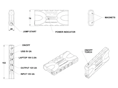 Portable Jump Starter 3D model