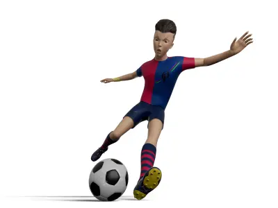 Football Player Parker - MAYA Rigged and Blender Rigged Low-poly 3D model