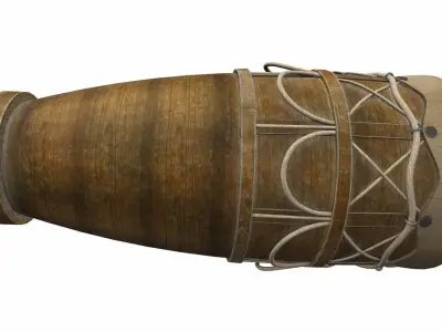 Decorated drum LP 3D model